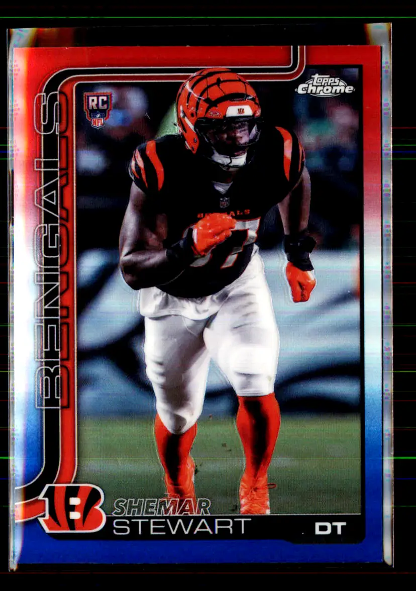 Shemar Stewart 2025 Topps Chrome Red White & Blue #363 - (142) - Cincinnati Bengals