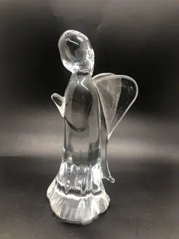 Vintage 70's FM. RONNEBY SWEDEN CHERUB Signed SCULPTURE 8"×2.3" Christmas Angel