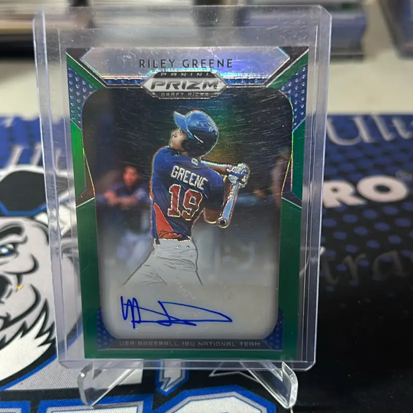 Riley Greene 2019 Prizm Green Auto Detroit Tigers