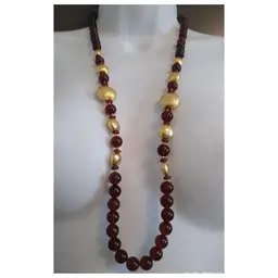 Brown Lucite Bead Necklace