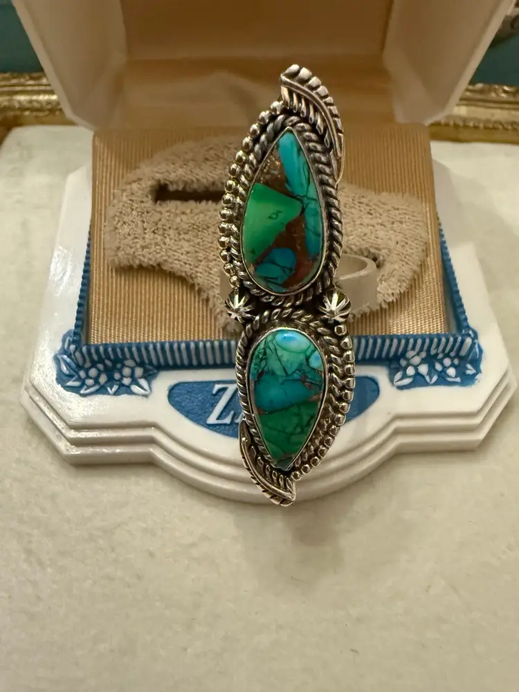 Sterling Peacock Dahlia Adjustable Size