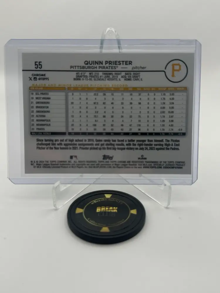 Quinn Priester 52/99 2024 Topps Chrome - Pittsburgh Pirates