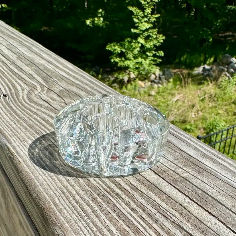 Vtg 11 Hole Domed Flower Frog