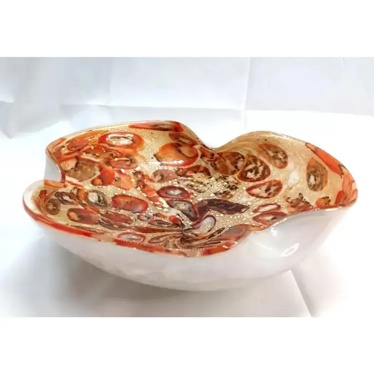 Stunning Murano AVEM Arte Vetraria Muranese Bizantino Tutti-Frutti Bowl