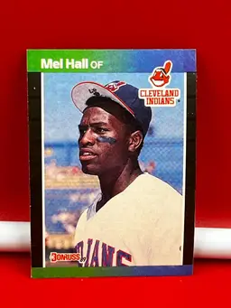 1989 Donruss Collector Baseball Trading Card Indians Mel Hall #73