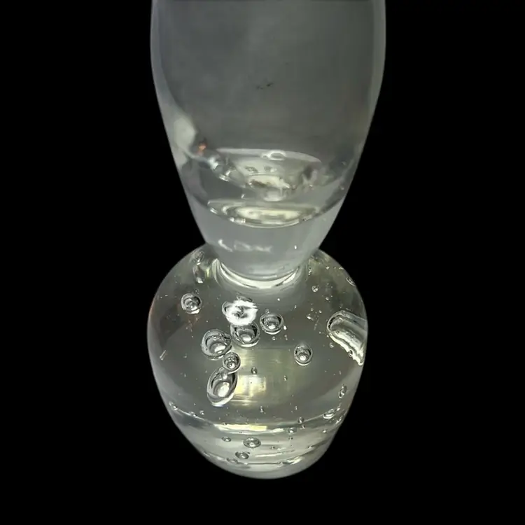 Vase- Clear Controlled Bubble (Bullicante) Bud Vase