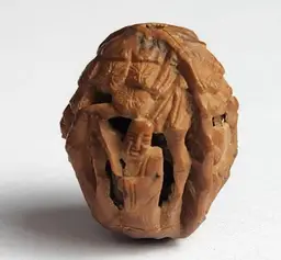 Vtg Chinese Carved Nut Bead Sculpture