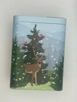 Contemporary Holiday Tin 2D - Very Pretty! 5.5”