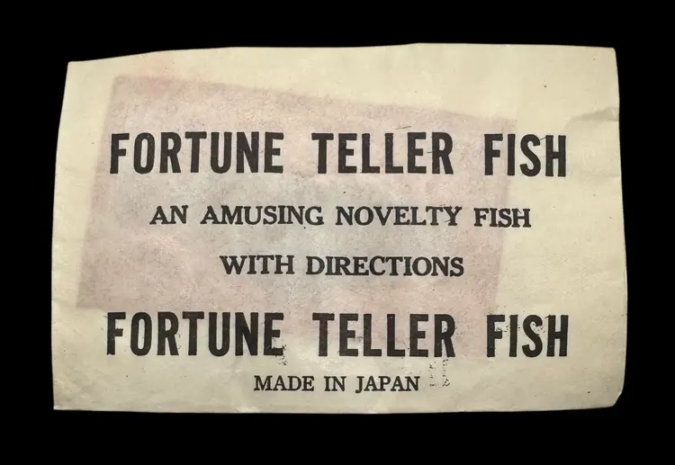 Vintage 1950s Fortune Teller Fish An Amusing Novelty with Directions Sealed NOS