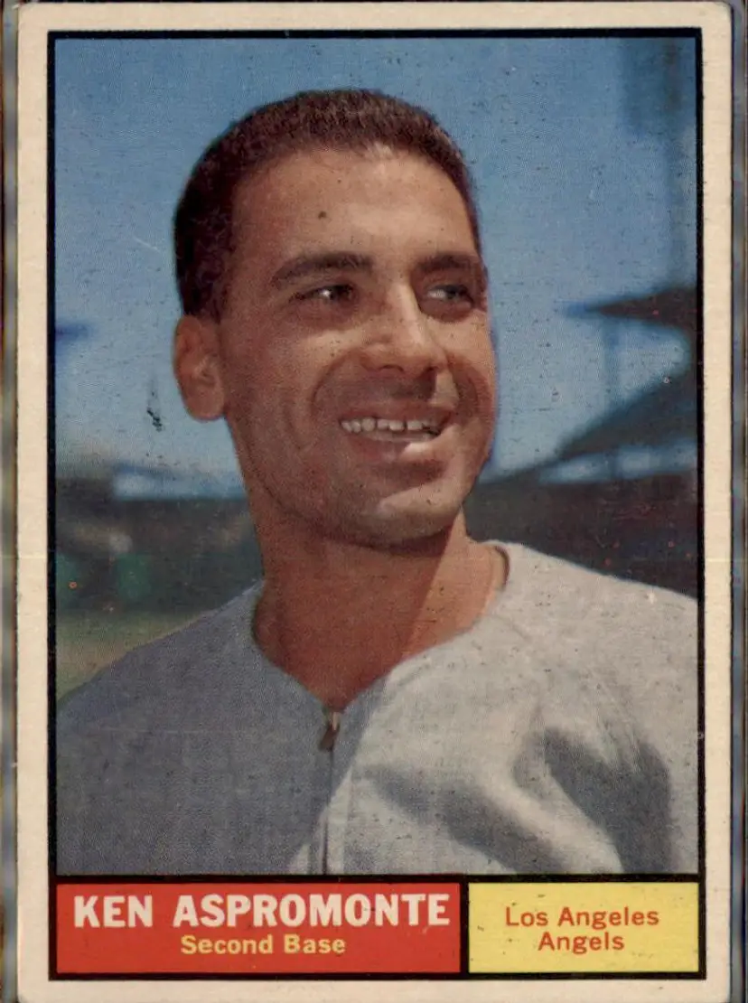 1961 Topps #176 Ken Aspromonte - ( ) - Los Angeles Angels