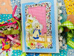 Prairie Mouse Junk Journal | Vintage Storybook Inspired Handmade Fabric & Lace Heirloom Journal