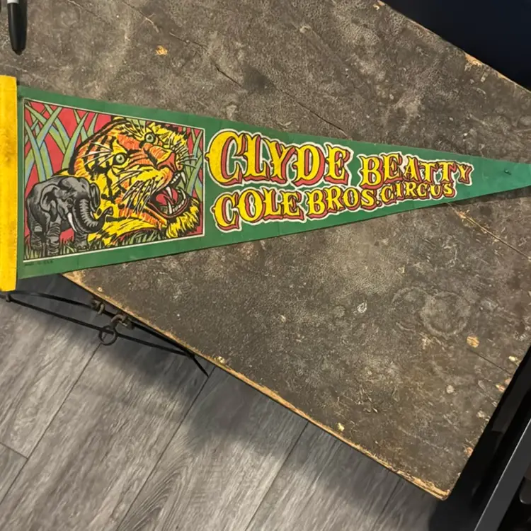 Clyde Beatty Cole Bros. Circus Pennant