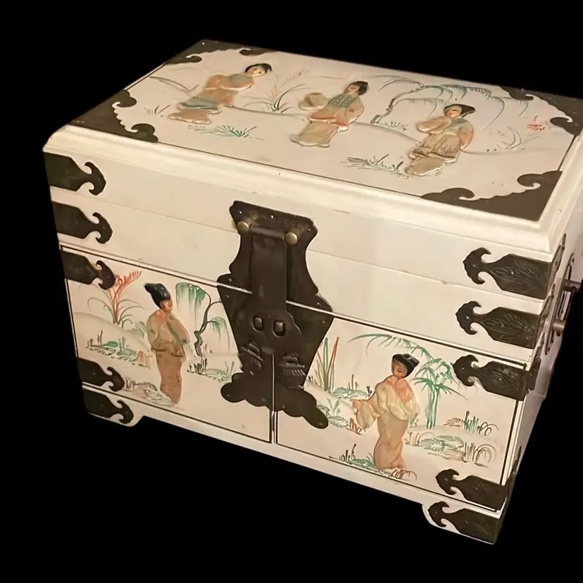 Large Chinoiserie Lacquered Box
