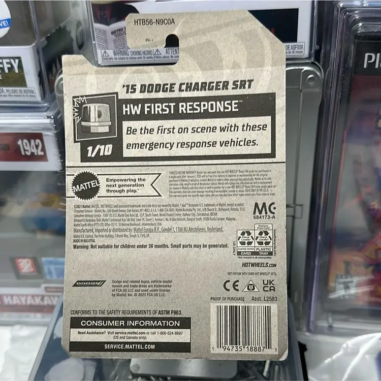 Hotwheel 15 Dodge Charger SRT 1/10 Dent On Top And On Side Still In Original Sleeves