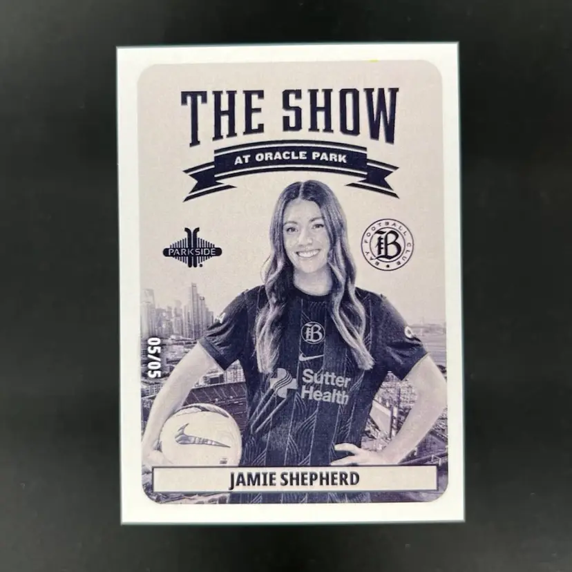 Jamie Shepherd 2025 Parkside NWSL Bay FC The Show at Oracle Park /5 Soccer Card
