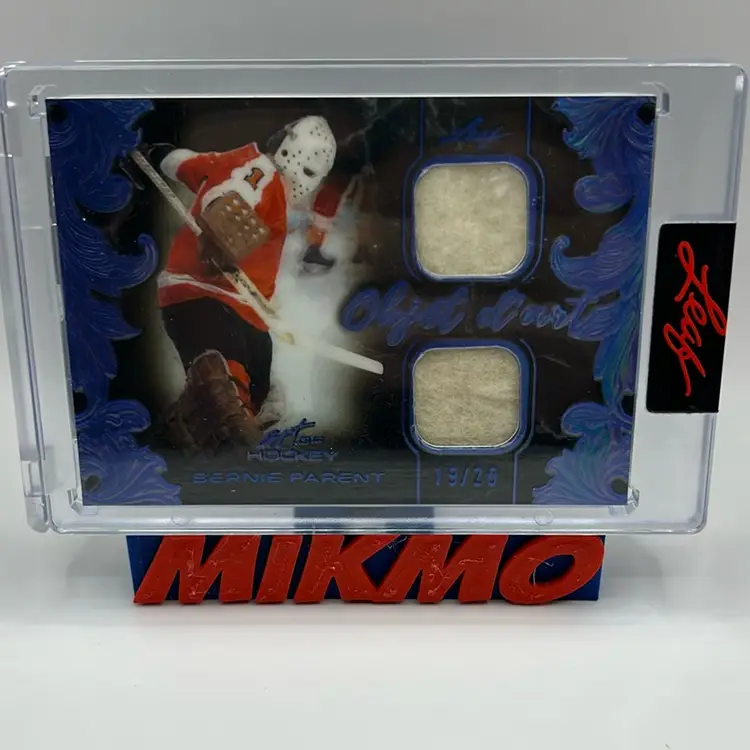 Bernie Parent Leaf Art Of Hockey Dual Relic /20 Flyers