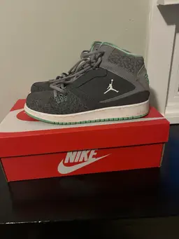 Jordan 1 Flight Grey Green Glow Size Men’s 6.5Y W/ A Box