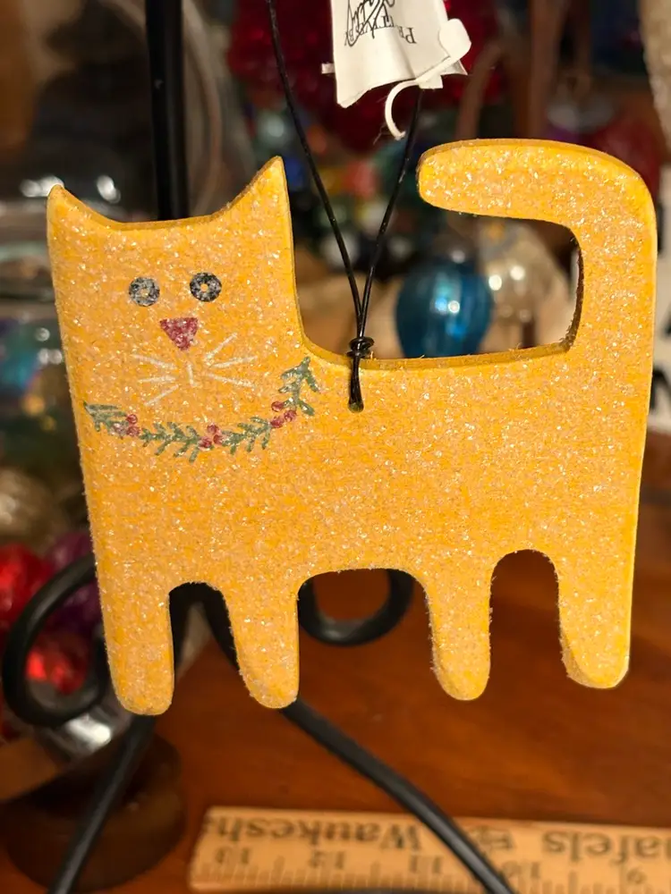 Yellow Cat Ornament