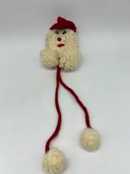 #21 Vintage Crocheted Santa Claus Christmas Door Knob Cover