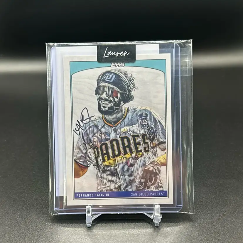 Fernando Tatis Jr. 2022 Topps x Lauren Taylor Auto Black COA San Diego Padres
