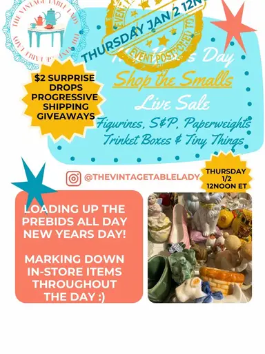 Smalls! Figurines, Paperweights, S&P, Trinket Boxes, Tiny Things! Progressive Shipping On!