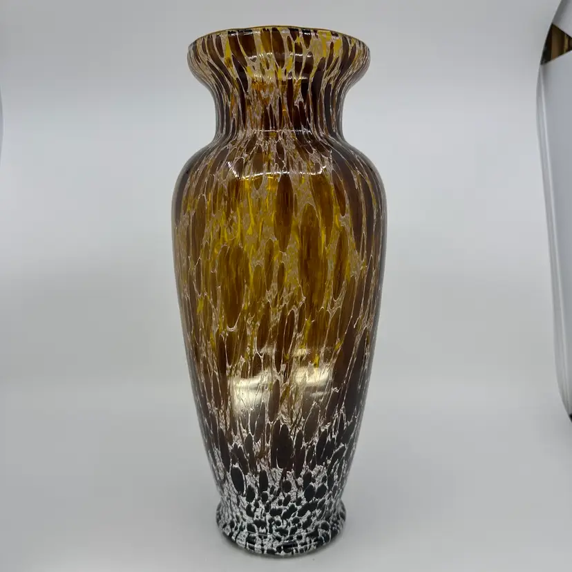 Vintage Azzurra Maestri Vetrai Italian Art Glass Vase 13”