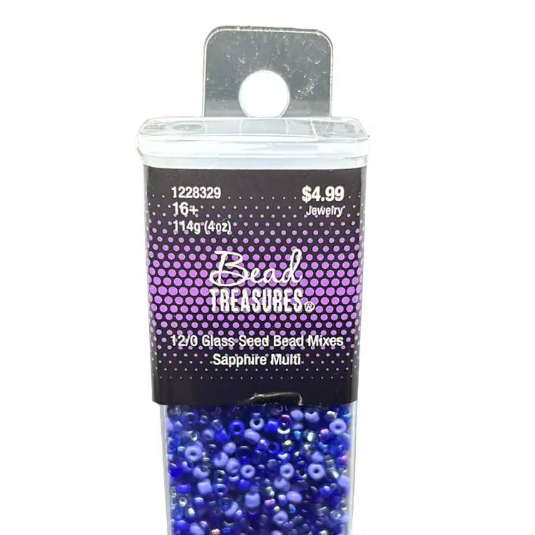 Sapphire Multi Bead Treasures 12/0 Glass Seed Bead Mixes