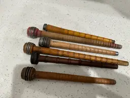 Vintage Thread Spools Wood Primitive Antique Lot
