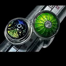 Kameleon Sterling Silver JewelPop Ring & 4 925 Charms Sz 8