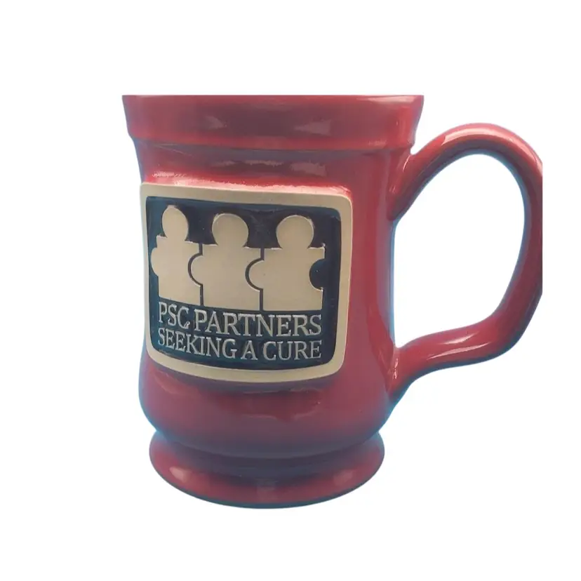 Deneen RED Pottery Mug Promoting PSC