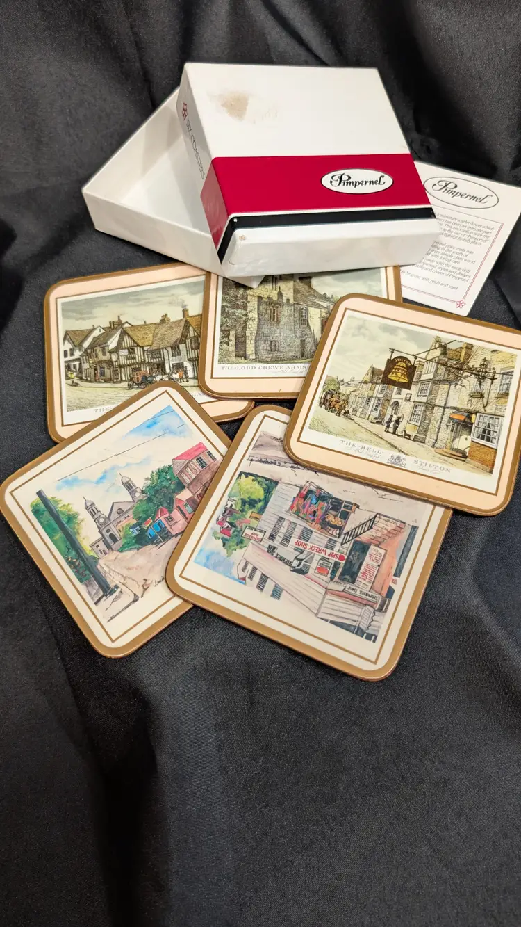 Pimpernel Coaster Set English Pubs & Village Scenes