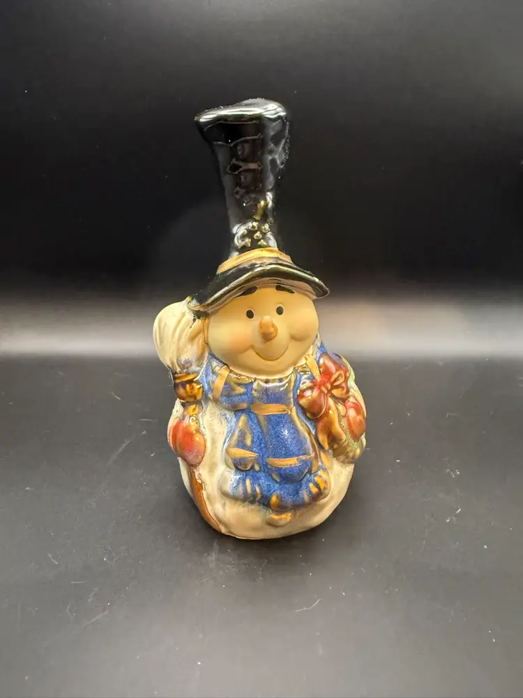 Vintage Snowman Bell Figurine.
