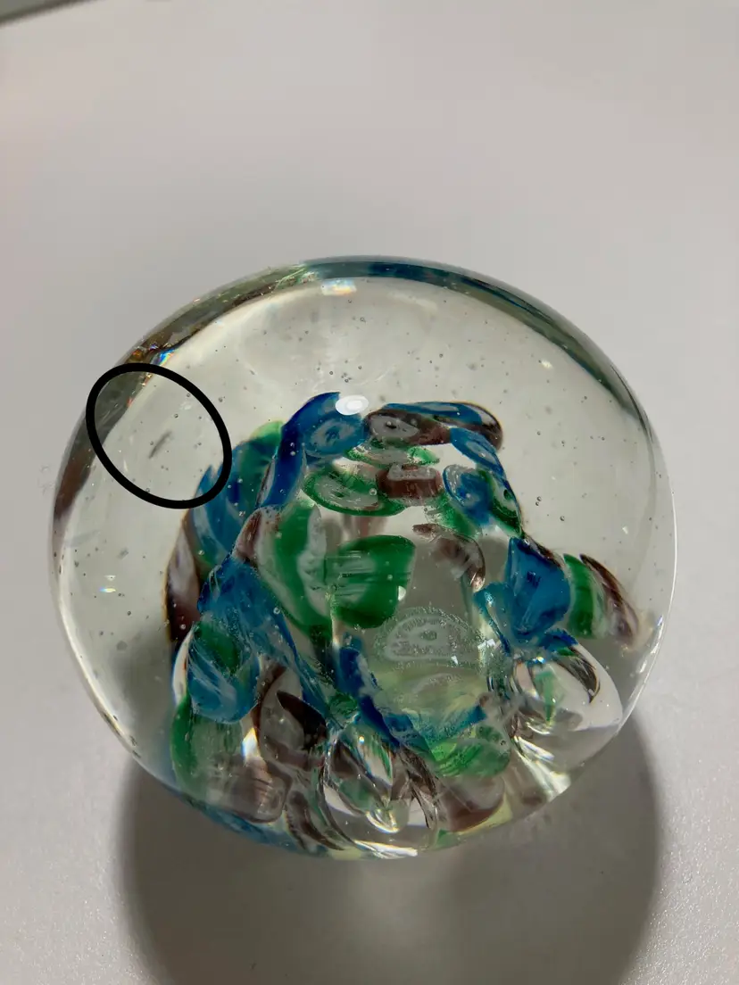 Damaged paperweight #14