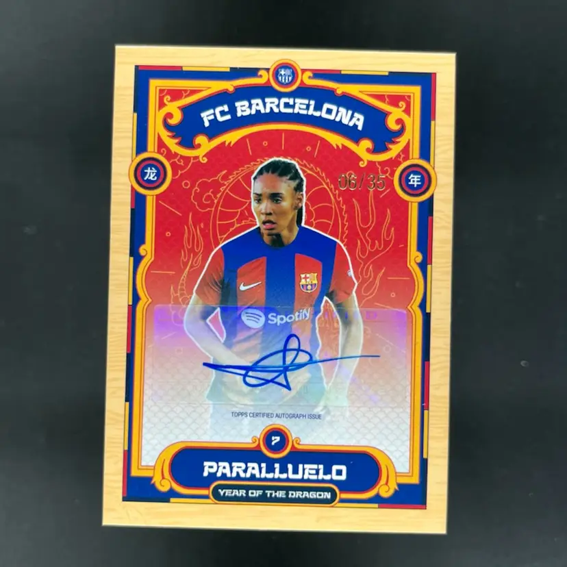 Salma Paralluelo 2023/24 Topps Year Of The Dragon Autograph 6/35 Soccer Card