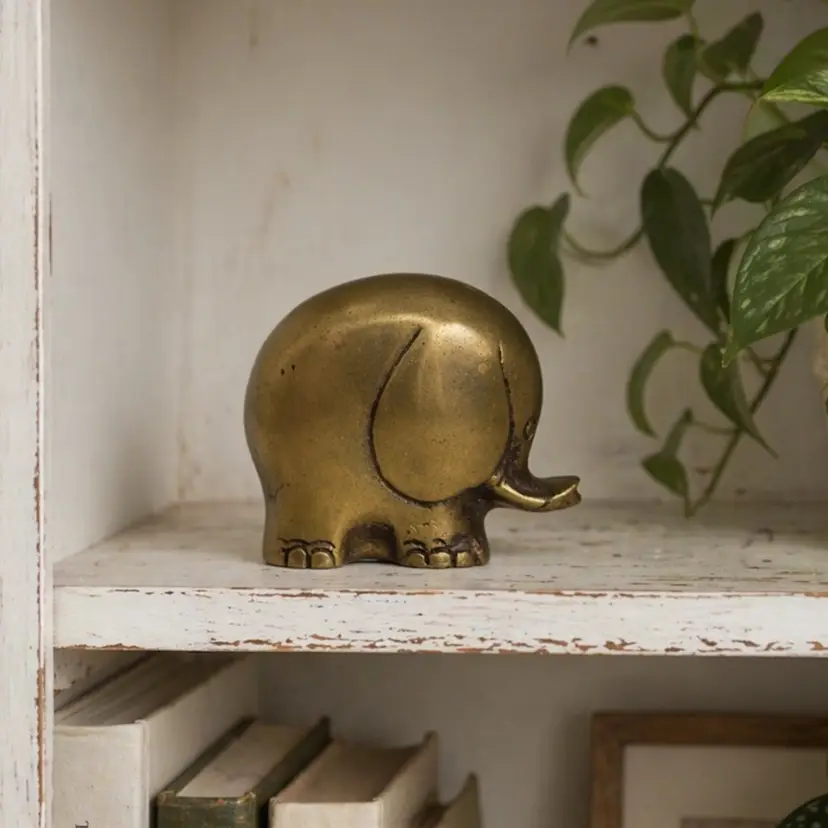 Vintage Brass Elephant Figurine