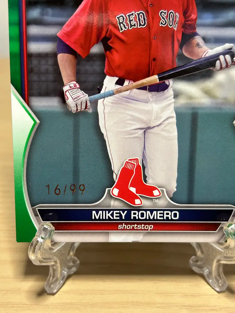 Mikey Romero 2023 Bowman Green Parallel /99 #BP-69 Boston Red Sox