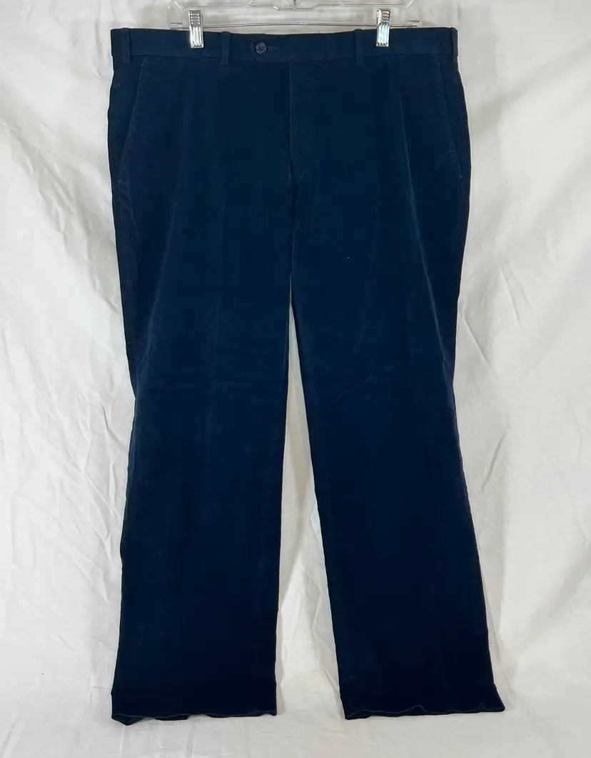 Women's Navy Corduroy Straight Leg Pants Size 10