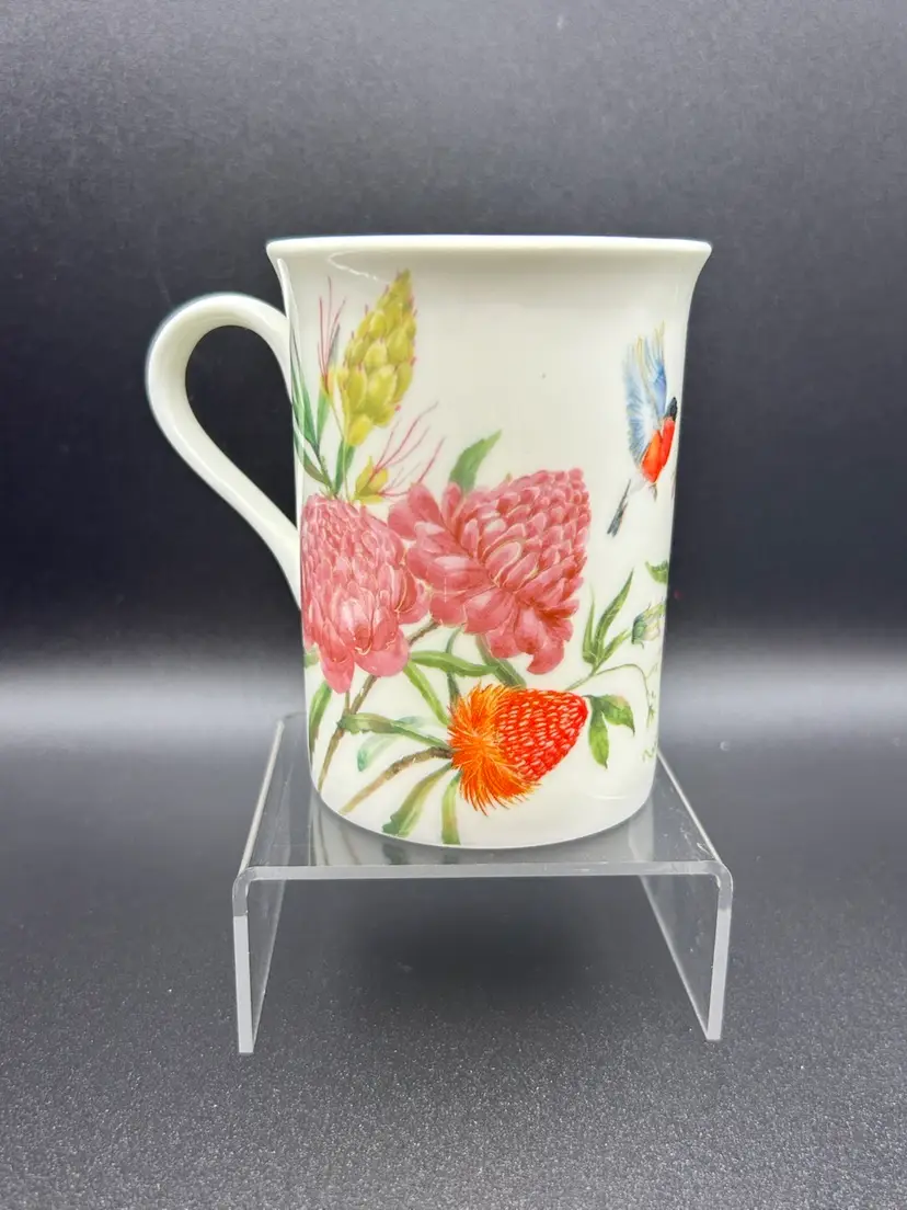 Stechcol Gracie Bone China by Coastline Imports Floral Coffee Tea Mug Cup
