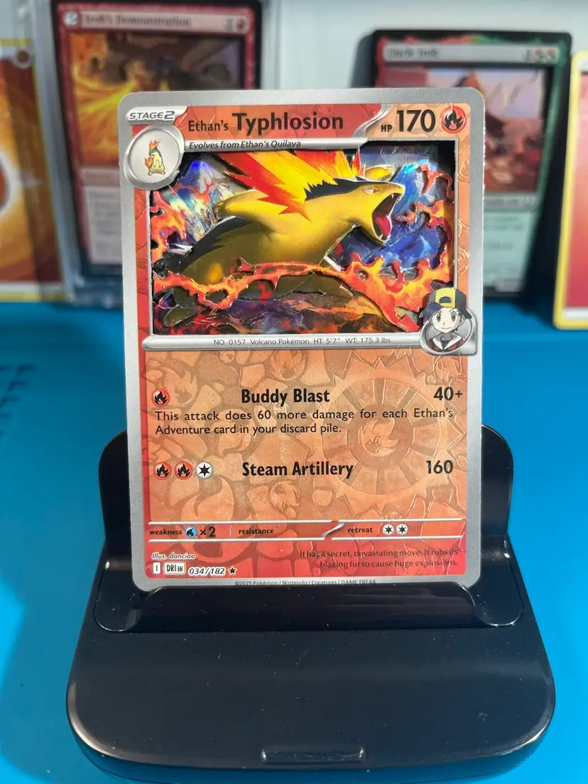 Ethan’s Typhlosion Custom 3d Card
