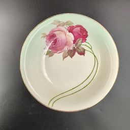 Antique Zeh Scherzer Co. Bavaria Rose Motif Serving Bowl