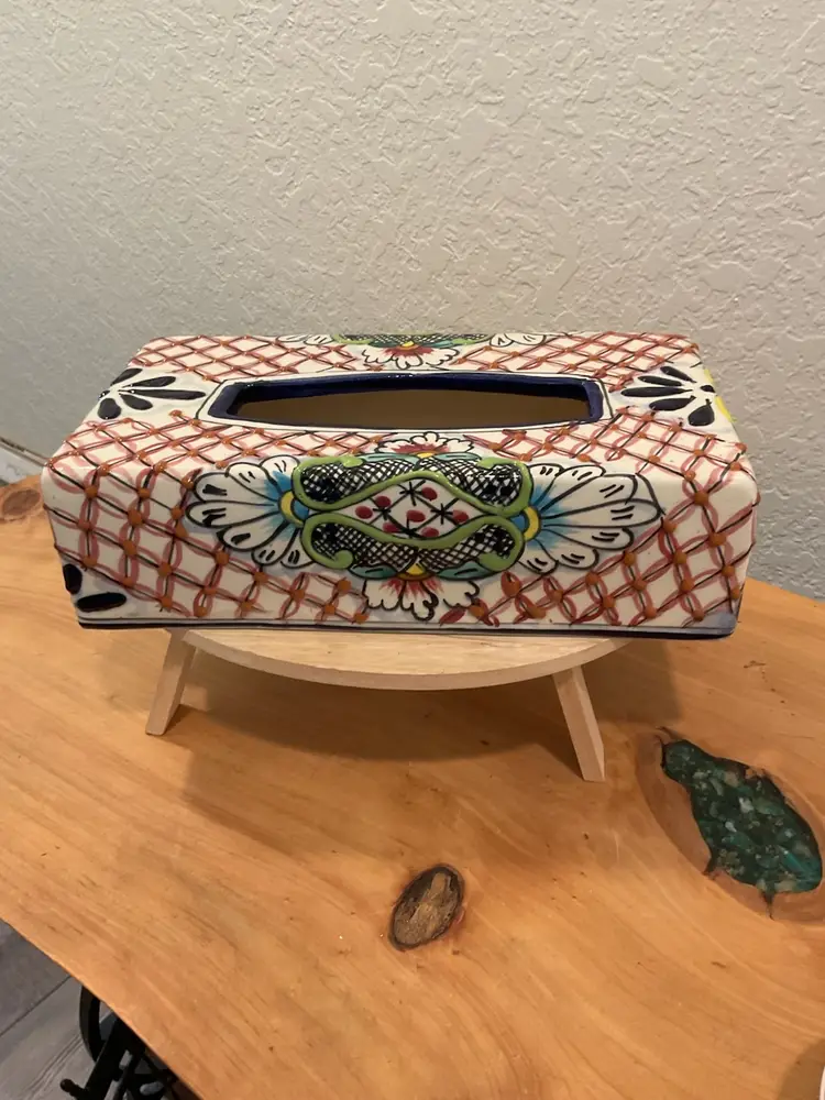 Talavera Mexican Tissue Box Cover