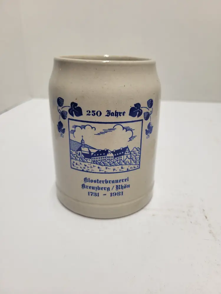 Vintage Authentic German Beer Tankard / Stein "Klosterbrauerei" Design