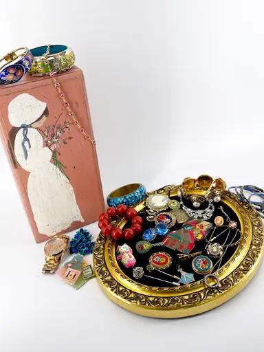 💍💎It’s Blingy Wednesday~Micro Mosaic~Damascene~Hat Pins~Brooches~Cloisonné And “Purge My Jewelry Inventory $2 Starts Is Back💍💎 With Attic On The Beach
