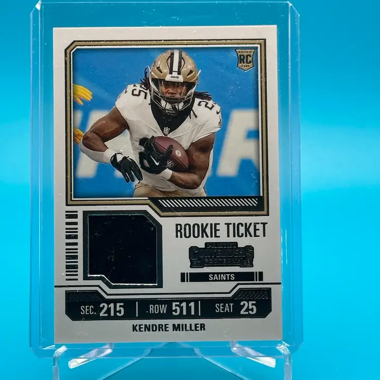 2023 Contenders Kendre Miller Rookie Ticket Jersey Relic New Orleans Saints 