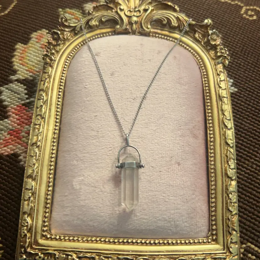 Clear Quartz Double Terminated Point Necklace