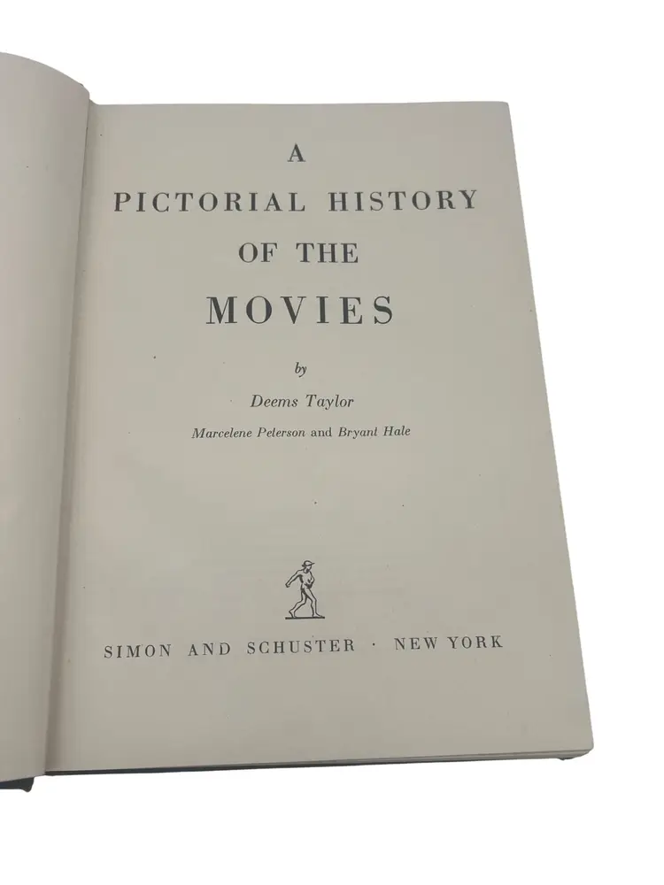 A Pictorial History Of The Movies 1943 4th Print Simon Schuster HC Vintage Book