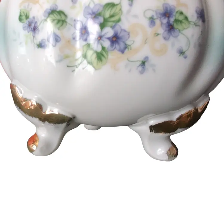 Antique Porcelain Floral Teapot