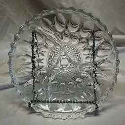 Anchor Hocking Early American Brilliant Cut Glass divided Relish