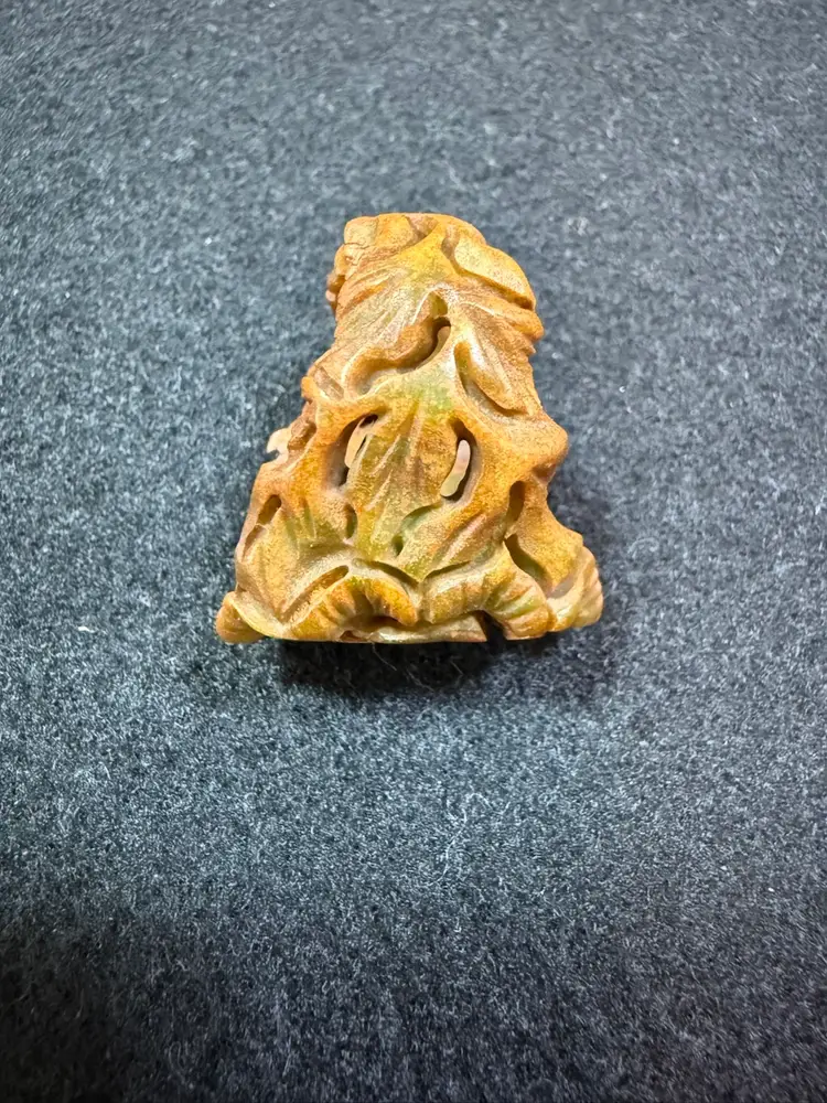 Antique Bakelite Carved Rose Ring - Size 7