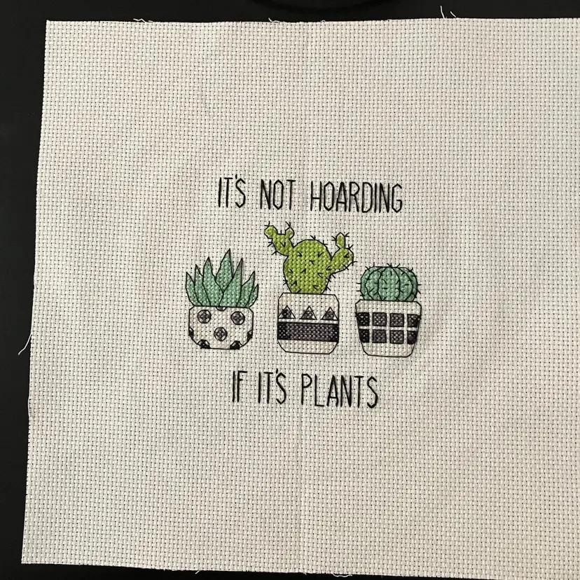 #01 - Handmade Succulent Plants cross stitch art